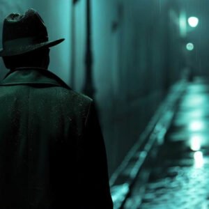 Covert Surveillance Training scene with investigator walking at night