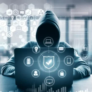 OSINT Training Bundle – Anonymous investigator conducting open-source intelligence research on a secure digital network.